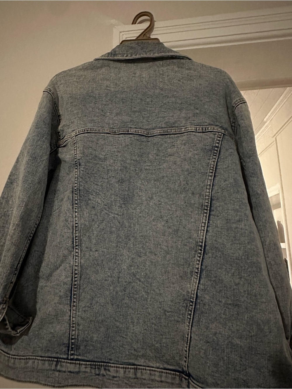 OVERSIZED Abercrombie & Fitch Light Blue Denim Jean Jacket - Picture 5 of 5